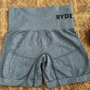 Olive green biker shorts